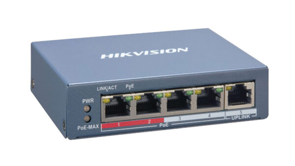 DS-3E1105P-EI Hikvision DS-3E1105P-EI – Web-Smart PoE svičevi